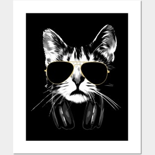 Dj Cat White Posters and Art